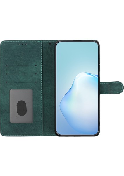 Samsung Galaxy A73 Için 5g Pu Deri Tam Koruma Kapak Cilt Dokunma Cüzdanı Stand Telefon Vaka Yeşil (Yurt Dışından)