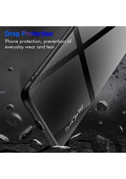 Samsung Galaxy A24 Için 4g Temperli Cam+Tpu Koruyucu Kılıf Karbon Fiber Doku Çizelge Anti Tele Anti-Cover Cover-Black (Yurt Dışından) fiyatları