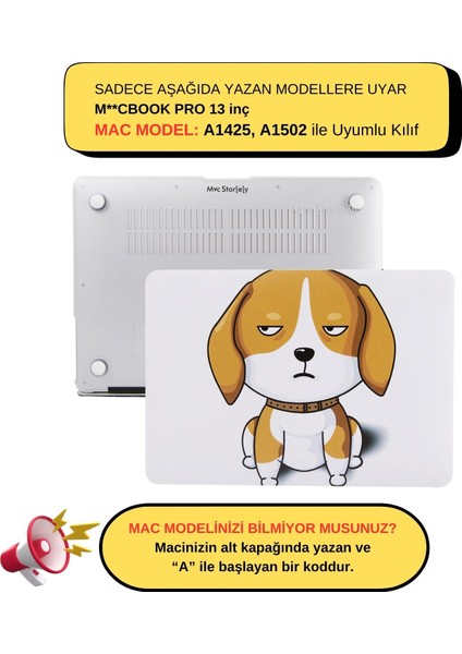 Macbook Pro Kılıf 13 inç Dog02NL (Eski HDMI'lı Model 2012-2015) A1425 A1502 ile Uyumlu