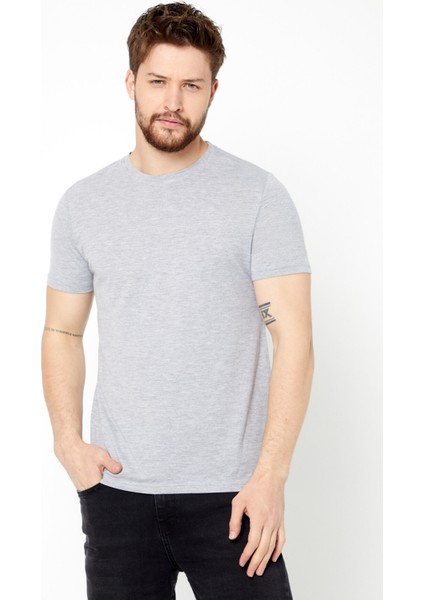 Metalıc Erkek Çok Renkli T- Shirt Regular Fit Rahat Kesim Bisiklet Yaka 5'li Basic Tişört Paketi