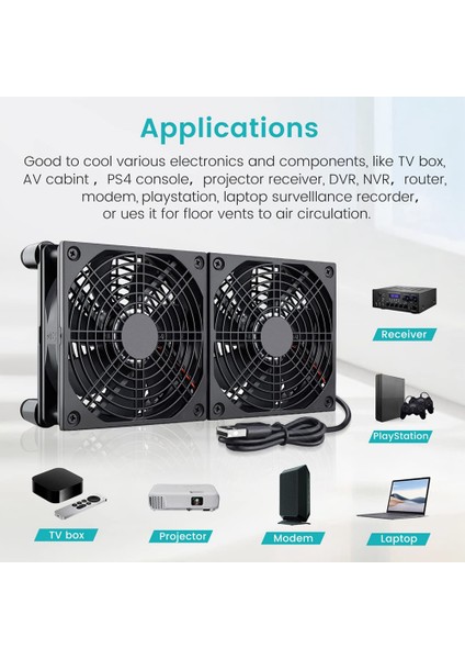 Silhouette Yüksek Hava Hacmi Yönlendirici Bilgisayar Soğutucu Tv Kutusu Çok Hızlı Denetleyici ile Kablosuz Dc 5 V USB Güç Kaynağı Fanı (Yurt Dışından) modelleri