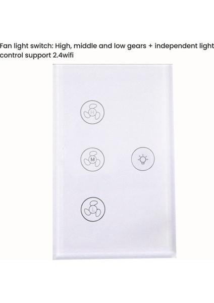 Wifi Akıllı Tavan Fanı Işık Lambası Duvar Anahtarı Akıllı Yaşam/tuya App Uzaktan Çeşitli Hız Kontrolü (Yurt Dışından)