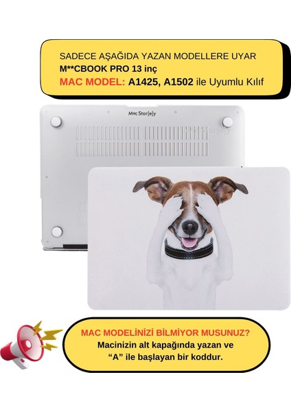 Macbook Pro Kılıf 13 inç Dog01 (Eski HDMI'lı Model 2012-2015) A1425 A1502 ile Uyumlu