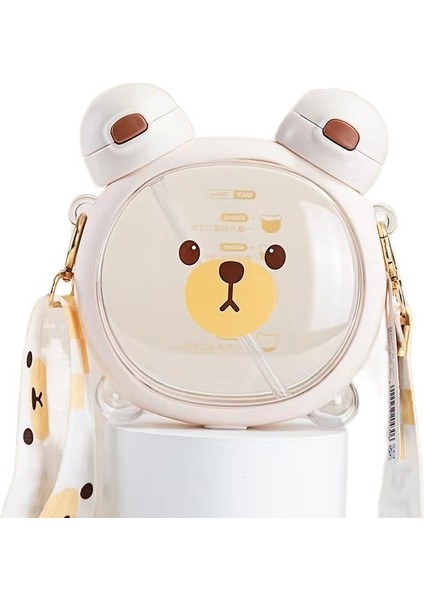 Kızlar Için Yüksek Değerli Sevimli Ayı Su Bardağı 750ML (Yurt Dışından)