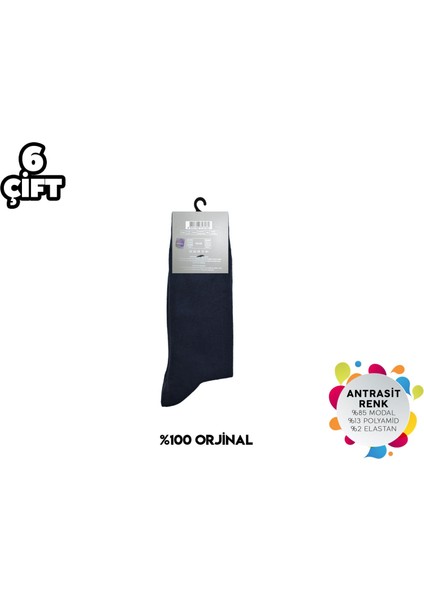 932-ANTRASIT Erkek Modal Çorap 6'lı