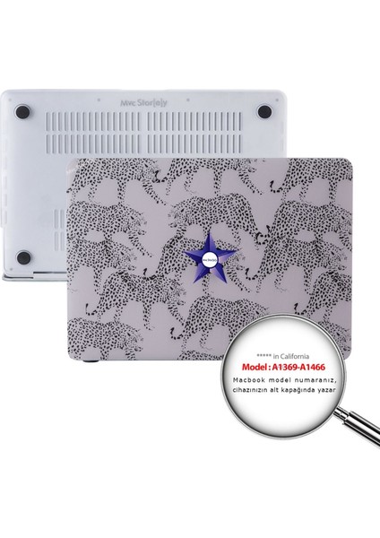 Macbook Air Kılıf 13 inç Animal02 (Eski USB'li Model 2010-2017) A1369 A1466 ile Uyumlu