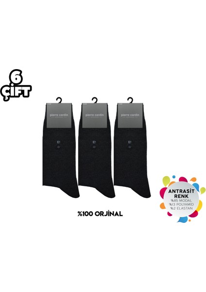 934-ANTRASIT Erkek Modal Çorap 6'lı