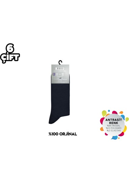 933-ANTRASIT Erkek Modal Çorap 6'lı modelleri