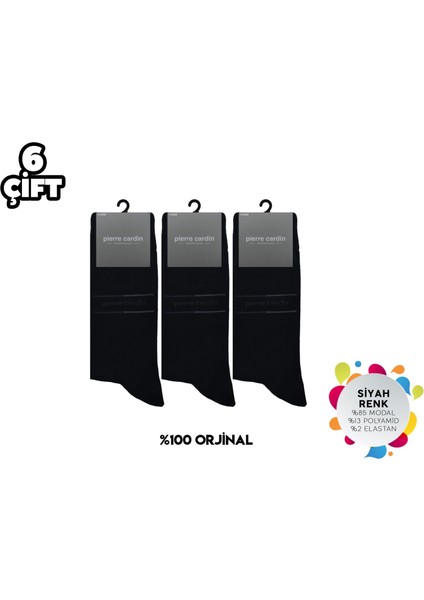 933-SIYAH Erkek Modal Çorap 6'lı