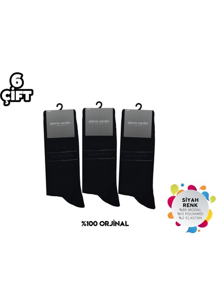 933-SIYAH Erkek Modal Çorap 6'lı