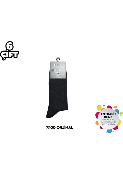 936-ANTRASIT Erkek Modal Çorap 6'lı modelleri
