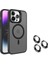 Apple iPhone 15 Pro Max Kılıf Magsafe Sert Mika Standlı + Lens Koruyucu + Ekran Koruyucu 1