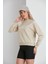 Bisiklet Yaka Iki Iplik Basic Sweatshirt Bej 3