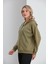 Oversize Model Fermuarlı Sweatshirt Haki 2