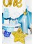 Taçlı 1 Rakam Folyo Balon 1 Yaş Balonu Gold Taçlı Mavi 90CM 3