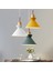 Avize Modern Minimalist Yemek Odası Koridor Işığı Ferforje Başucu Makaron Avize (Yeşil) (Yurt Dışından) 2
