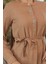 Düğmeli Camel Tesettür Tunik 658C 4