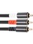 Rca Y Adaptör Kablosu Subwoofer Y Kablosu 1x Rca - 2x Rac Ses Kablosu 1 Rca - 2 Rca Güç Amplifikatörü Ses Kablosu, 2 Metre (Yurt Dışından) 3