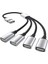 Usb'den USB 2.0'a Üçlü USB Bağlantı Noktası Hub Otg Adaptör Kablosu Hab Veri Şarj Dönüştürücü USB Uzatma Ayırıcı, USB A'dan 4'e USB (Yurt Dışından) 1