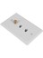 Ethernet Koaksiyel Duvar Plakası, 2 Port Cat6 RJ45 Keystone ve 1 Port F Tipi Konnektör Koaksiyel Keystone Dişi - Dişi Duvar Plakası (Yurt Dışından) 3
