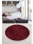 Relax Mürdüm Yuvarlak 100X100 cm Ponpon Saçaklı Kaymaz Tabanlı Makinede Yıkanabilir Banyo Paspası 1