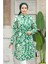 Desenli Yeşil Tesettür Viskon Tunik 11662Y 1