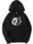 Siyah Panda Baskılı Kapüşonlu Sweatshirt 1