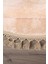 Relax Vizon Yuvarlak 120X120 cm Ponpon Saçaklı Kaymaz Tabanlı Makinede Yıkanabilir Banyo Paspası 5