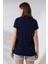 Salaş V Yaka Kısa Kol T-Shirt 19410 Lacivert 4