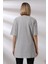 Oversize Yırtmaçlı Raporlu Tunik T-Shirt 21493 Grimelanj 4