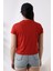 Dik Yaka Pamuklu T-Shirt 19588 Kiremit 4