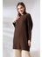 Bürümcük Kumaş Salaş Tunik 21124 Kahve 3