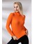 Yarım Balıkçı Yaka Uzun Kol Kaşkorse Bluz 20535 Oranj 2