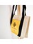 Android Desenli Deri Cepli Kanvas Tote Bag, Orta Boy Kadın Kol ve Omuz Çantası, 35X25 Cm, Iç Cepli 2