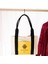 Android Desenli Deri Cepli Kanvas Tote Bag, Orta Boy Kadın Kol ve Omuz Çantası, 35X25 Cm, Iç Cepli 4