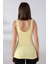 Kadın Basic Pamuklu Esnek Atlet 19057 Açık Sarı 4