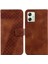 Motorola Moto G54 5g Pu Deri Kabartmalı Desen Flip Folio Kapak (Yurt Dışından) 1