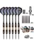 No.5 Takım 24G Stili Okaliptüs Sporları 26G Çelik Uçlu Dart 6 Parçalı Set 6 Alüminyum Şaft, 6 Naylon Yedek Şaft, 1 Dart Taşlama Taşı, 1 Mul Içerir (Yurt Dışından) 4