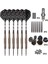 No.5 Takım 24G Stili Okaliptüs Sporları 26G Çelik Uçlu Dart 6 Parçalı Set 6 Alüminyum Şaft, 6 Naylon Yedek Şaft, 1 Dart Taşlama Taşı, 1 Mul Içerir (Yurt Dışından) 5
