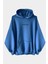 Lacivert Kalın Içi Polarlı Oversize Kapüşonlu Hoodie Sweatshirt 1