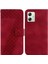 Motorola Moto G54 5g Pu Deri Kabartmalı Desen Flip Folio Kapak (Yurt Dışından) 1