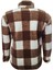 Y00789 Erkek Kareli Kuzu Peluş Gömlek - Y00789 - Kahverengi - ST00789-KAHVERENGI-XL 2