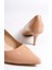 MBHRNR978-N Kadın Rugan Ince 7 cm Topuklu Nude Stiletto & Topuklu Ayakkabı 4