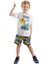 Dino Kazı Erkek Çocuk T-Shirt Kamuflaj Şort Takım 1