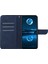 Samsung Galaxy Için HT05 S22+ 5g Baskılı Çizgi Deri Kılıf Deri Touch Cüzdan Telefon Stand Kapak Mavisi (Yurt Dışından) 2
