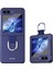 Samsung Galaxy Z Flip5 5g Sert Pc Telefon Kılıfı Şerit Metal Yüzük Tutucu Anti-Çizik Telefon Kapak Sapfire (Yurt Dışından) 1