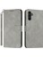 Samsung Galaxy A34 5g Pu Deri Telefon Kapağı Strap-Grey ile Düz Renk Dokulu Cüzdan Stand Telefon Kılıfı (Yurt Dışından) 1