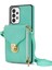 Samsung Galaxy A52 4G/5G/A52S 5g Için Crossbody Telefon Kılıfı, Pu Deri+Tpu Zipper Kart Tutucu Kickstand Kapak Nane Yeşil (Yurt Dışından) 1