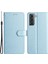 Samsung Galaxy S22+ 5g Ipek Doku Pu Deri Cüzdan Stand Telefon Kapak Sky Mavi (Yurt Dışından) 1