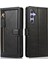 Samsung Galaxy A54 Için 5g Pu Deri Deri Cüzdan Damla Geçirmez Kılıf Zipper Cep Flip Stand Telefon Kapak Black (Yurt Dışından) 1